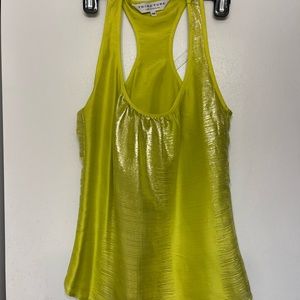 Trina Turk, chartreuse metallic racer back top